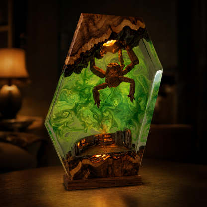 Rocky Encounter Handmade Resin Lamp