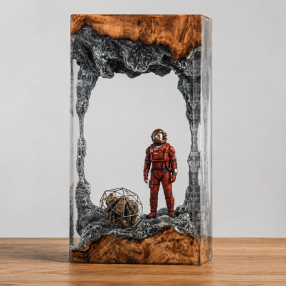 Mars Explorer Handmade Resin Lamp