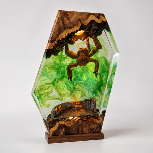 Rocky Encounter Handmade Resin Lamp