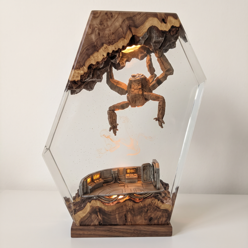 Rocky Encounter Handmade Resin Lamp